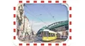 Produktbild: dancop Verkehrsspiegel H800xB1000mm Kunststoff, rot/weiß 27 m