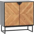 Produktbild: Costway Küchenschrank mit Regal & Metallbeinen Schwarz 80 x 40 x 80 cm
