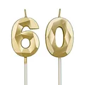 Produktbild: DTXLX Gold Zahl 60 Geburtstagskerzen Kuchen Deko