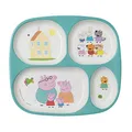 Produktbild: Petit Jour Paris - Menü Tablett Peppa Pig - mélamin, Verhindert dass sich der Nachtisch mit dem Rest vermischt - PI935K