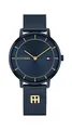 Produktbild: Tommy Hilfiger Zwei-Zeiger-Quarzwerk-Uhr für Damen mit Marinblaues Edelstahl-Mesh-Gliederarmband - 1782740