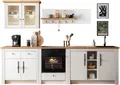 Produktbild: KOCHSTATION Küchenzeile KS-Westminster, Pantryküche im Landhaus Stil, hochwertige Metallgriffe, (Set), Breite 294 cm, Kommoden, Wandpaneel, Hängeschrank, Herdumbau