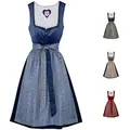 Produktbild: Spieth & Wensky Dirndl Diandra Dirndl Dirndl Diandra Midi-Dirndl Kleid 2-teiliges Trachtenkleid blau 46/3XL
