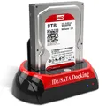 Produktbild: HDD Docking Station 2 USB IDE SATA Festplatten USB 2.0 Dockingstation 2,5 Zoll 3,5 Zoll SSD Docking-Station Offline-Klonen Klonfunktion Adapter Retoo