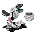 Produktbild: Metabo Kappsäge KS 216 M Set (610216900) mit 2. Hartmetall-Sägeblatt, im Karton