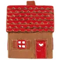 Produktbild: IB Laursen Lichthaus STILLENAT Rotes Dach und Rote Tür mit Herz 14 cm Keramik