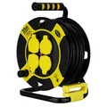 Produktbild: REV Kabeltrommel, IP44, Outdoor, 4 Schutzkontaktsteckdosen, 25m, gelb