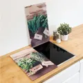 Produktbild: Haushalt International Herd-Abdeckplatte Herdabdeckung, (2 tlg., hygienische Oberfläche - hitzebeständig), Motivauswahl, aus spezialgehärtetem Sicherheitsglas
