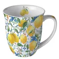 Produktbild: Becher Ø 10cm Höhe 10,5 cm Mediterrane Zitronen Mug 0.4 L Mediterranean lemons