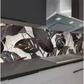 Produktbild: Rodnik Küchenrückwand Fensterblatt, hochwertig mit UV- Direktdruck, für alle Räume geeignet schwarz 300 cm x 60 cm