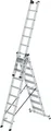 Produktbild: Günzburger Steigtechnik Stufen-Mehrzweckleiter 3tlg. mit nivello-Traverse 3 x 8 Stufen - 033324