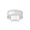 Produktbild: THOMAS SABO Ring weiß mit Steinen Silber 925 Sterlingsilber, Kaltemail