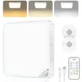 Produktbild: Akku Deckenleuchte mit Bewegungsmelder Innen,6W Aufladbare LED Deckenlampe Badezimmer mit Fernbedienung,Ohne Stromanschluss,Batteriebetriebene Kabellose Lampe für Bad,Schrank,Garage und Flur,1 Stück