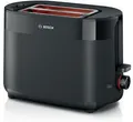 Produktbild: Bosch TAT2M123 Toaster, 950 W, 2 Schlitze, Auftaufunktion, Nachtoastfunktion, schwarz
