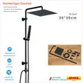 Produktbild: Regendusche Duschsystem ohne Armatur, Edelstahl Duschset mit 92cm Duschstange