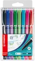 Produktbild: Fineliner with Cushioned F-Tip - STABILO SENSOR F - Pack of 8 - Assorted Colours