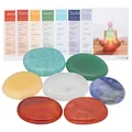 Produktbild: Chakra-Steine Set | 100% echte Edelsteine | 7 Scheibensteine im Baumwollbeutel
