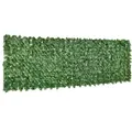Produktbild: Outsunny Künstliche Sichtschutzhecke Pflanzen Hecke Dunkelgrün 300 x 100 cm - dunkelgrün