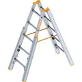 Produktbild: Layher Stehleiter Topic 1061, Treppenleiter, aus Aluminium mit 2 x 5 Sprossen