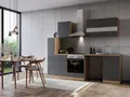 Produktbild: Küche Küchenzeile für Unterbau Waschmaschine Eiche Grau Merle 250 cm Respekta