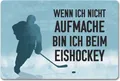 Produktbild: Wenn ich nicht aufmache, bin ich beim Eishockey Fußmatte in 40x60 cm ohne Rand