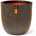 Produktbild: Capi Pflanztopf Kugel Groove Ø 43 cm x 41 cm Gold-Schwarz