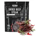 Produktbild: The Meat Makers Peppered Beef Jerky Steak (200g) - Getrocknetes Rindersteak Proteinreiches Rindfleisch Dörrfleisch Trockenfleisch Für Menschen Trocken Fleisch Beef Jerky Snack.