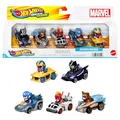 Produktbild: Hot Wheels RacerVerse Marvel Die-Cast-Fahrzeuge - Rocket, Black Panther, Captain Marvel, Captain America, Thanos, Superhelden als Fahrer, für Sammler und Kinder ab 3 Jahren, HPN40