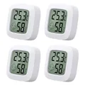 Produktbild: 4 Stück Mini LCD Thermometer, Yomisee Thermometer Innen, Hygrometer Innen, Luftfeuchtigkeitsmesser Digital Thermometer Hygrometer für Babyzimmer Wohnzimmer Büro