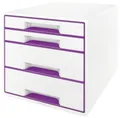 Produktbild: Leitz 5213-20-62 5213 Schubladenbox WOW CUBE - A4/C4, 4 geschlossene Schubladen,