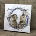 Produktbild: Ambiente Servietten 3lagig 33x33 cm Ostern Osterhasen im Kranz