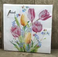Produktbild: Ambiente Servietten 3lagig 33x33 cm / 20 Stck Tulpen pink Frühling Sommer