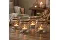 Produktbild: Levandeo® Teelichthalter, 4er Set Teelichthalter Glas H10cm Klar Transparent Windlicht Tischdeko