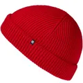 Produktbild: Enter the Complex® Fisherman Beanie, 100% Merino Wolle, Docker Mütze, Fischermütze, Seemannsmütze, Ribbstrick, Damen und Herren, Rot