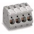Produktbild: WAGO Federkraftklemmblock Klemmenleiste 6.00 mm² Cage Clamp grau 3 Pol 40 Stück