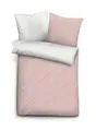 Produktbild: biberna 0840500 Wende-Bettwäsche Garnitur mit Kopfkissenbezug Melange-Flanell 1x 200x200 cm + 2x 80x80 cm, hellrosa