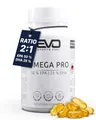 Produktbild: Omega 3 Pro - 50% EPA & 25% DHA - 2250mg Premium Fischöl pro Tagesdosis mit 1500mg EPA und 750mg DHA in Triglycerid-Form - Jeder Batch laborgeprüft - EVO SPORTS FUEL Made in Germany - 60 Kapseln