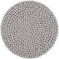 Produktbild: myfelt Filzkugel Sitzauflage Stuhlauflage - Luis - rund, Ø 36 cm, Grau