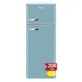 Produktbild: Amica Retro Kühl‑Gefrierkombination freistehend 206 l FrostControl LED Beleuchtung Retro-Design 144 x 55 x 62 cm – Kühlschrank Türkisblau