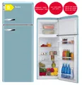 Produktbild: Amica Kühl-Gefrierkombination 206L EEK D 144cm automatisches Abtauen Blau Retro