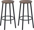 Produktbild: Barhocker-Set aus 2 Barstühlen im Industrial Design, Metallrahmen, Fußstütze, 42 x 42 x 65 cm