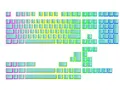 Produktbild: Ranked Pudding v2 PBT-Tastenkappen | 145 Double Shot Transluzent ANSI US- und ISO-Layout | OEM-Profil für mechanische RGB-Gaming-Tastatur ( Miami Blue)