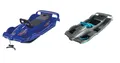 Produktbild: Set AlpenGaudi Doublerace Blau + Silber 2-Sitzer Lenkrodel Schlitten Bob Rodel