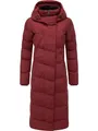 Produktbild: Ragwear Damen Langer wasserdichter Wintermantel warmer Steppmantel mit kuscheligem Kragen und Kapuze Pavla Long Soft YOUMODO Wine Red Gr. XS
