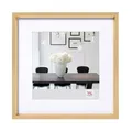 Produktbild: walther design Bilderrahmen gold 20 x 20 cm mit Passepartout, Steel Style Kunststoffrahmen ES220G