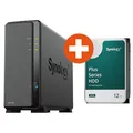 Produktbild: Synology DS124 NAS System 1-Bay 12 TB inkl. 12 TB Synology HDD HAT3310-12T