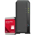 Produktbild: Synology DS124 4TB WD Red Plus NAS-Bundle NAS inkl. 1x 4TB WD Red Plus 3.5 Zoll SATA Festplatte