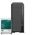 Produktbild: Synology DS124 12TB Plus HDD NAS-Bundle NAS inkl. 1x 12TB Synology Plus HDD 3.5 Zoll SATA