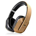 Produktbild: August EP650 - Bluetooth Kopfhörer v4.2 NFC mit aptX Low Latency - Stereo Over Ear Headphones Audio App kabellose Kopfhörer mit Mikrofon für Freisprecher tiefer Bass 15h Akku (Gold)