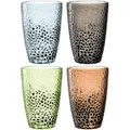 Produktbild: Leonardo Gläserset Matera, Anthrazit, Blau, Grün, Sand, Glas, 4-teilig, 340 ml, 17.8x13.2x17.8 cm, Essen & Trinken, Gläser, Gläser-Sets